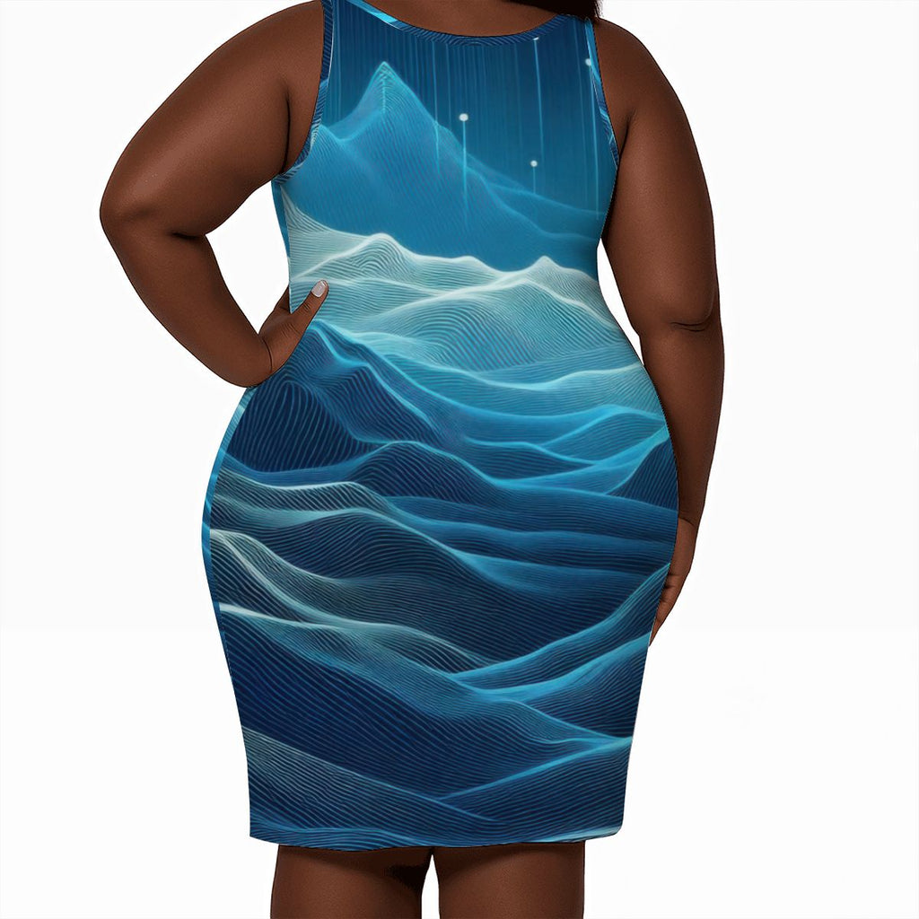 Women's Plus Size Sleeveless Dress - Gregg Acini Adoree Designs - Dress
