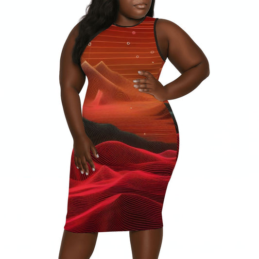 Women's Plus Size Sleeveless Dress - Gregg Acini Adoree Designs - Dress