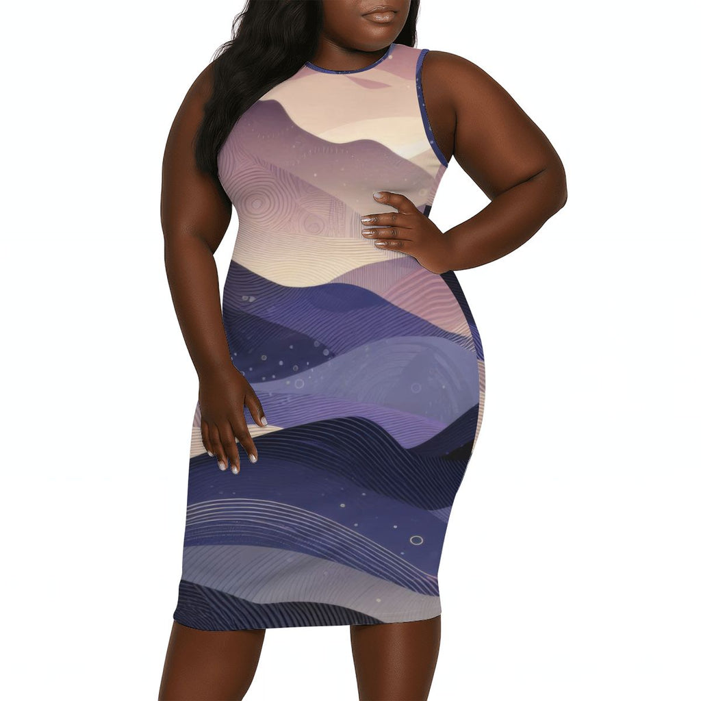 Women's Plus Size Sleeveless Dress - Gregg Acini Adoree Designs - Dress