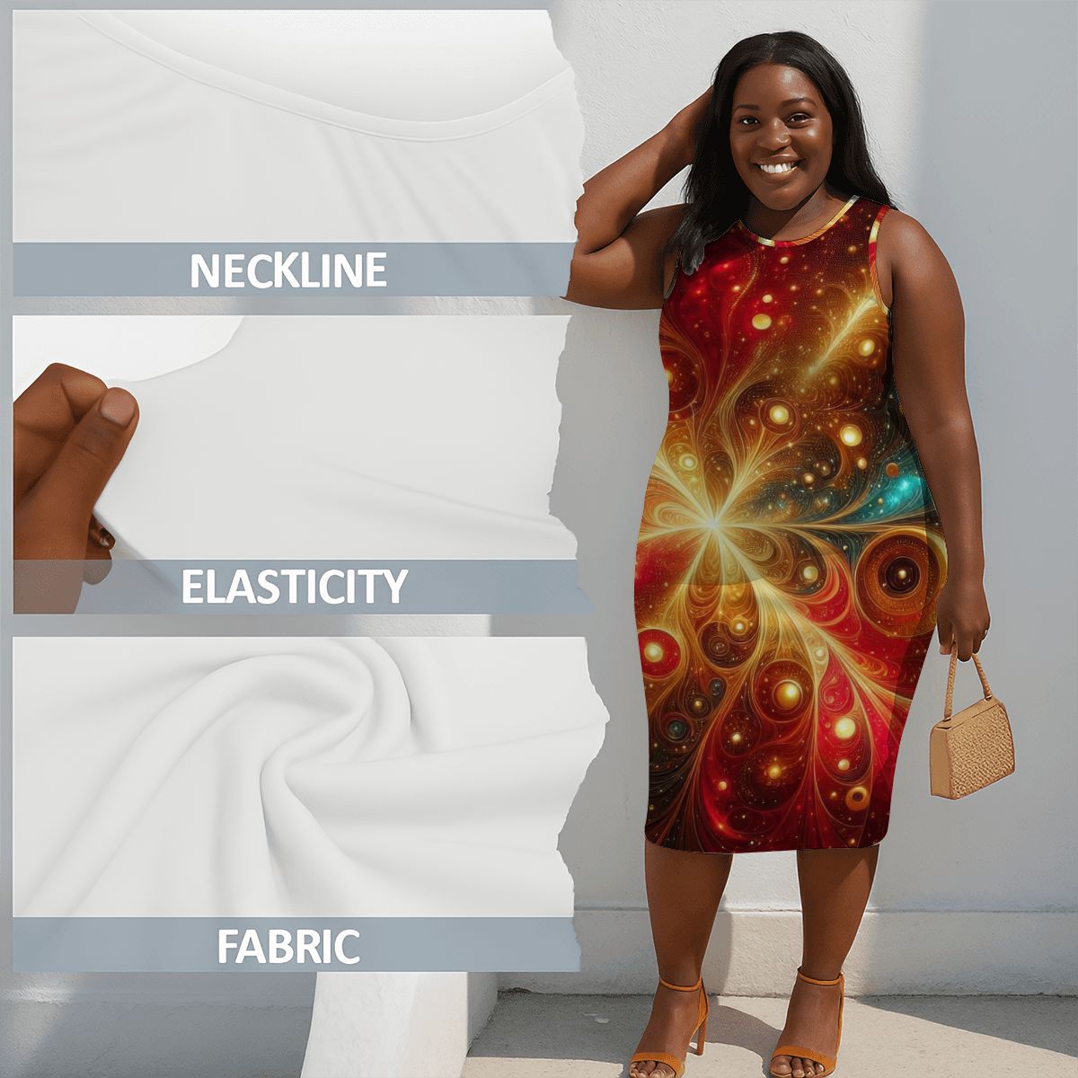 Women's Plus Size Sleeveless Dress - Gregg Acini Adoree Designs - Dress