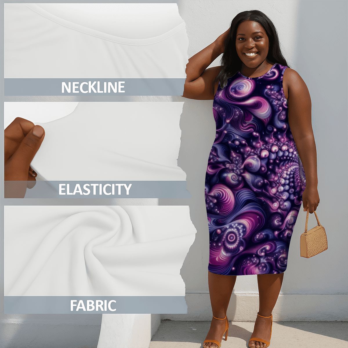 Women's Plus Size Sleeveless Dress - Gregg Acini Adoree Designs - Dress