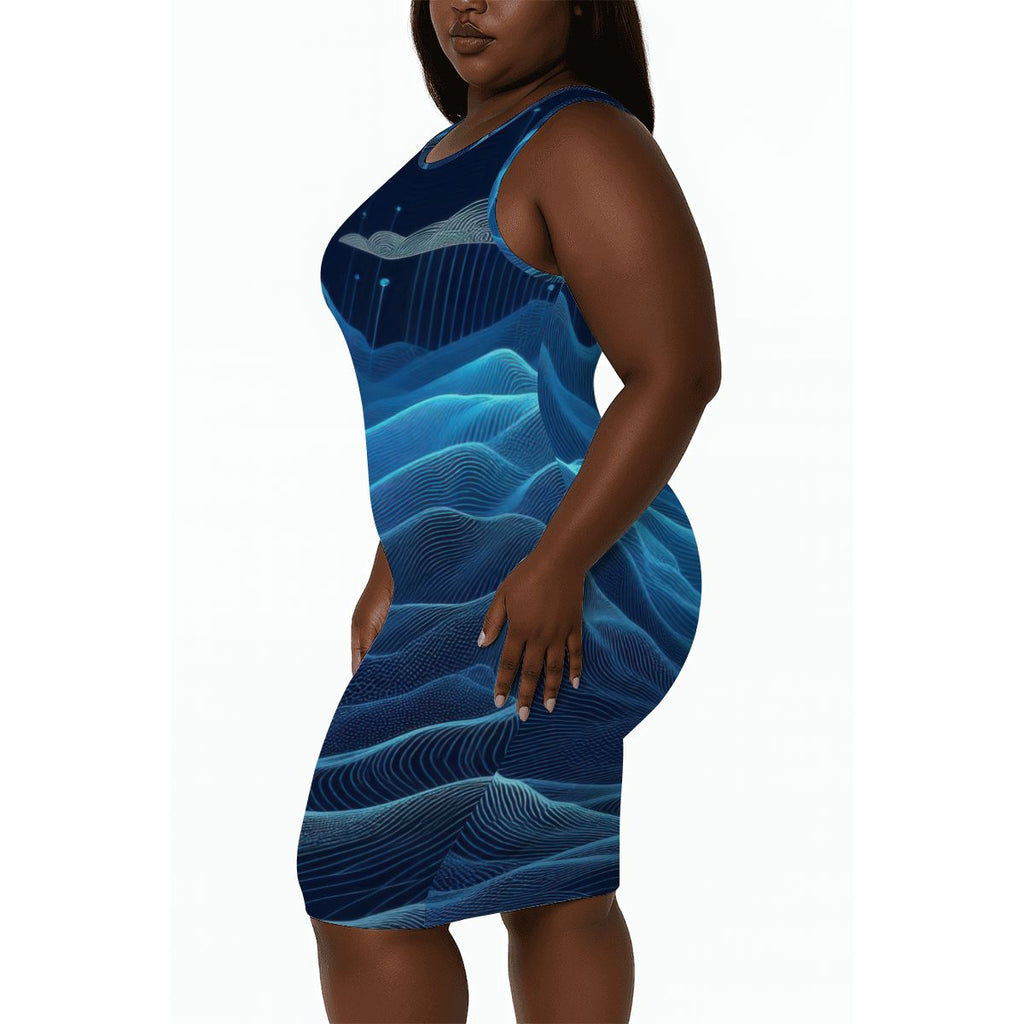 Women's Plus Size Sleeveless Dress - Gregg Acini Adoree Designs - Dress