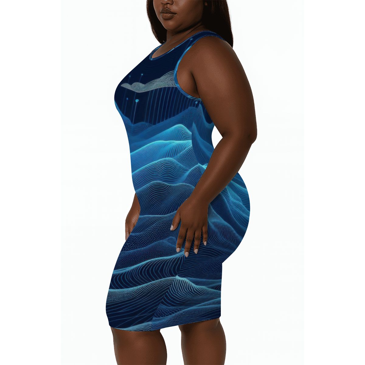 Women's Plus Size Sleeveless Dress - Gregg Acini Adoree Designs - Dress
