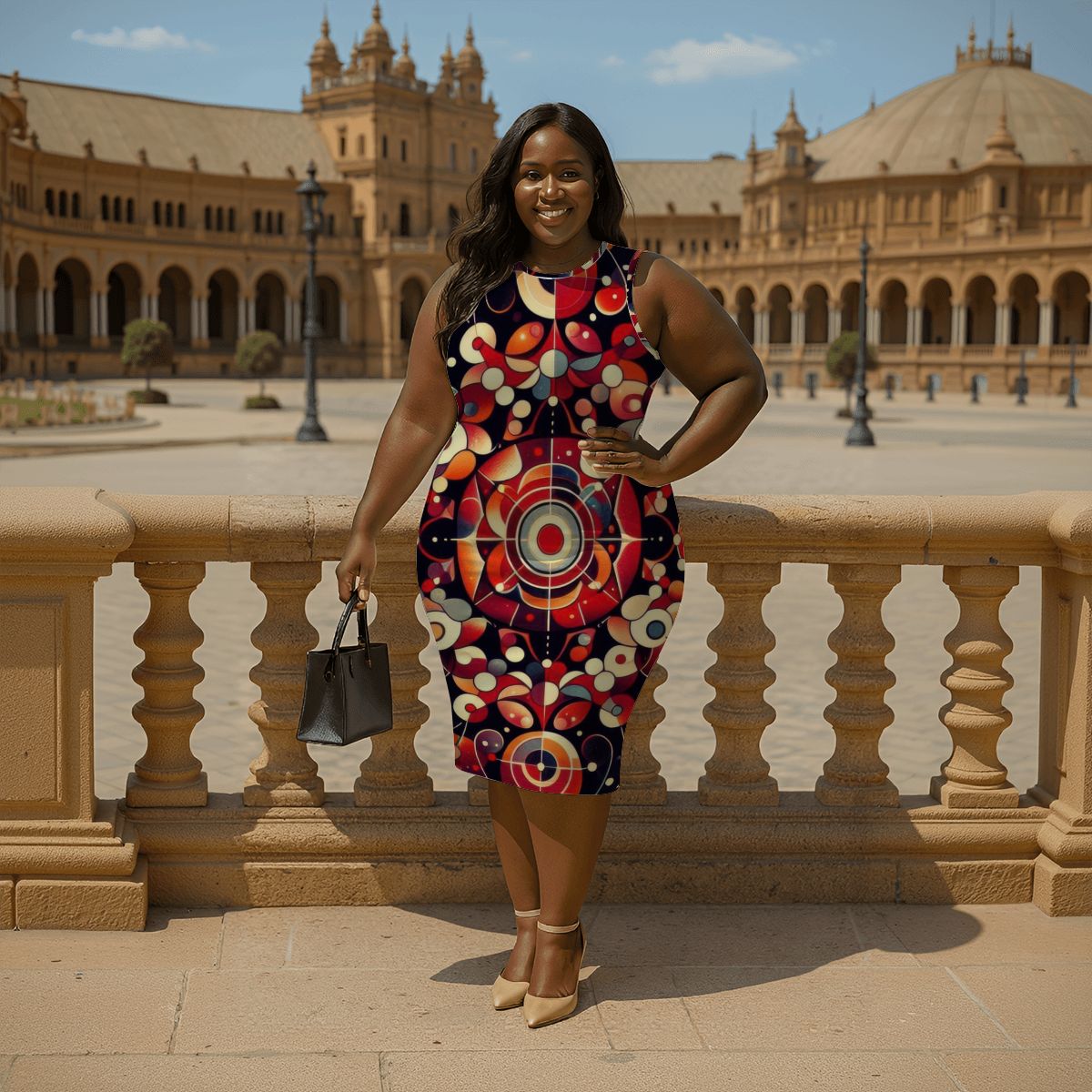 Women's Plus Size Sleeveless Dress - Gregg Acini Adoree Designs - Dress