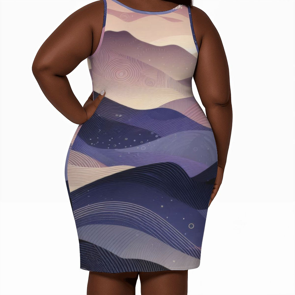 Women's Plus Size Sleeveless Dress - Gregg Acini Adoree Designs - Dress