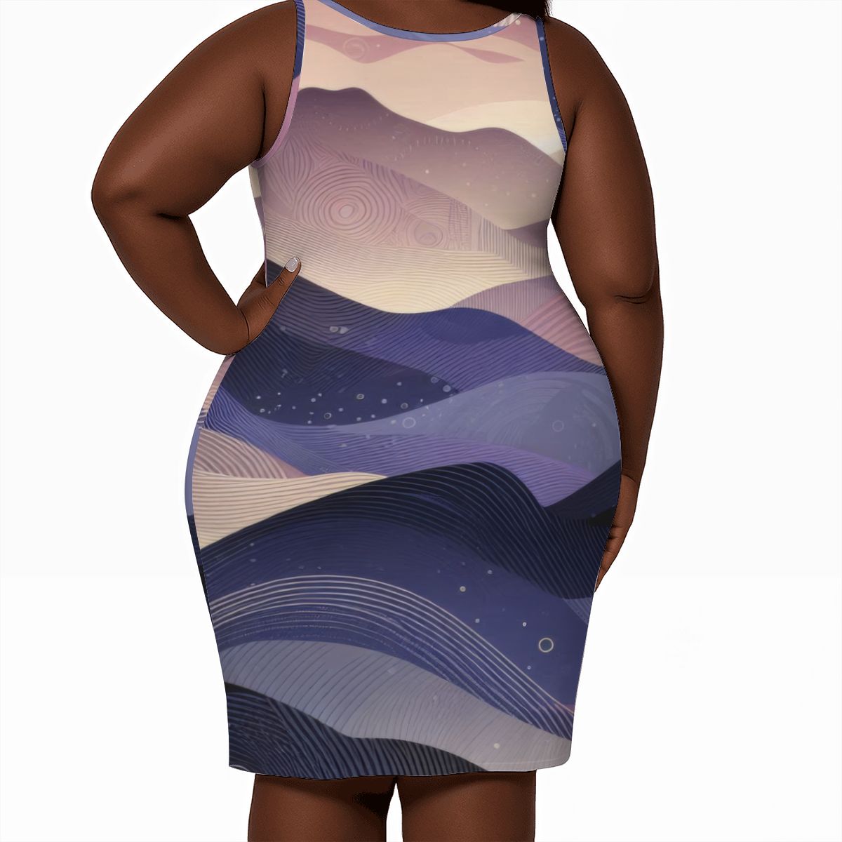 Women's Plus Size Sleeveless Dress - Gregg Acini Adoree Designs - Dress