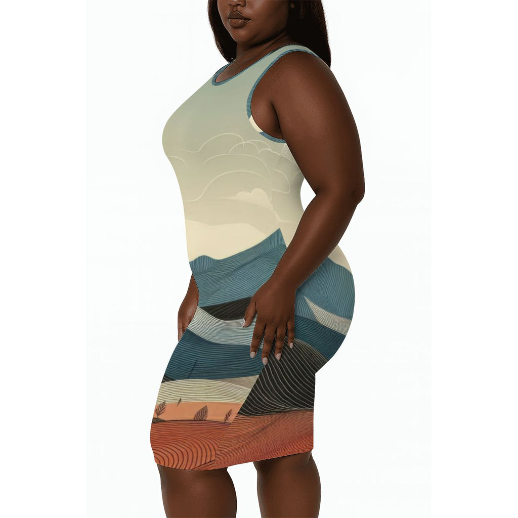 Women's Plus Size Sleeveless Dress - Gregg Acini Adoree Designs - Dress