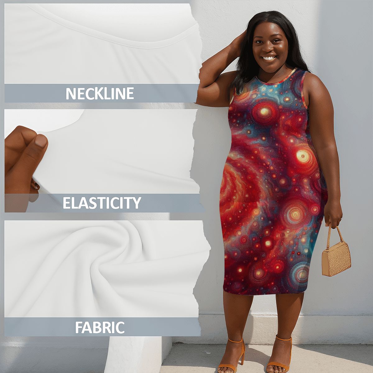 Women's Plus Size Sleeveless Dress - Gregg Acini Adoree Designs - Dress