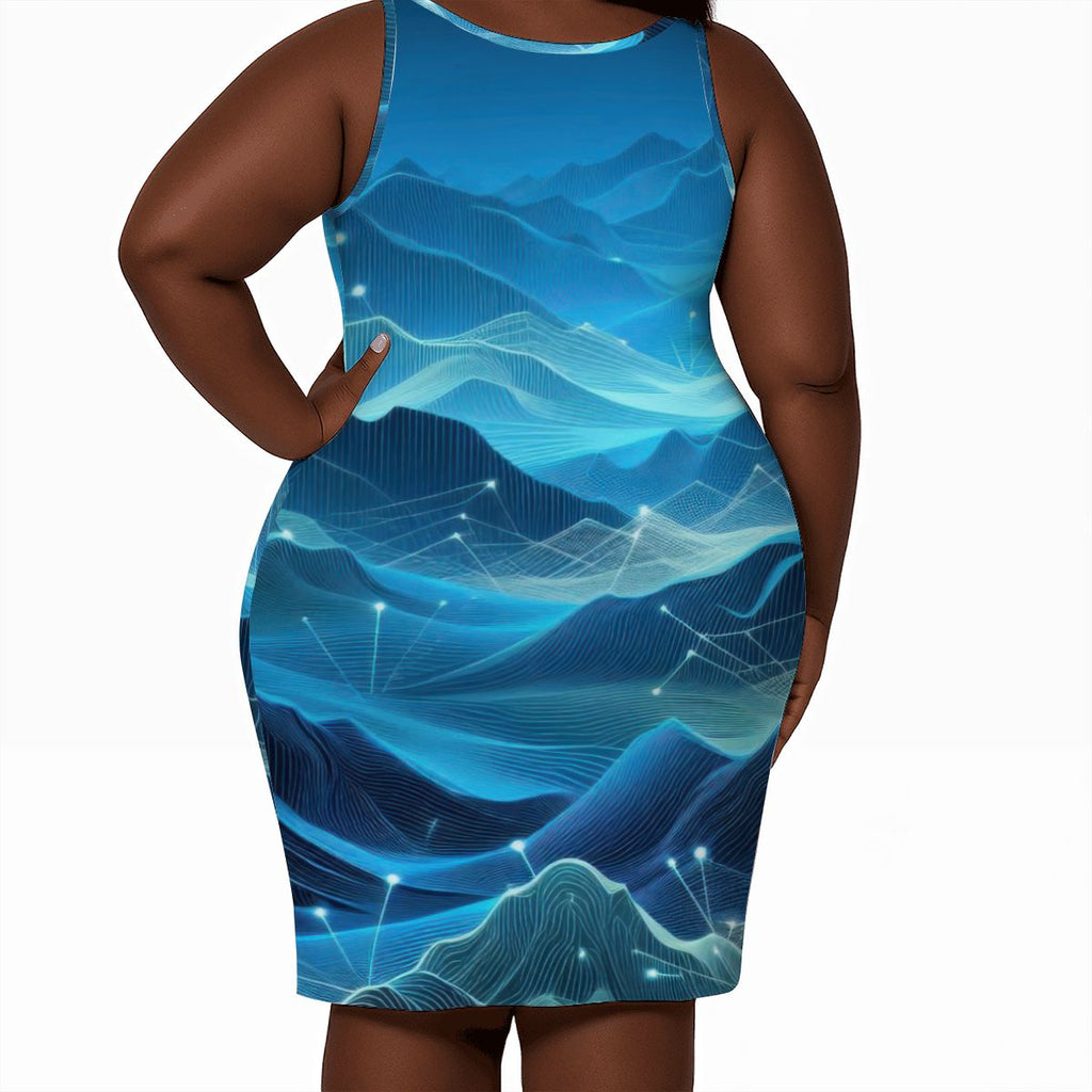 Women's Plus Size Sleeveless Dress - Gregg Acini Adoree Designs - Dress