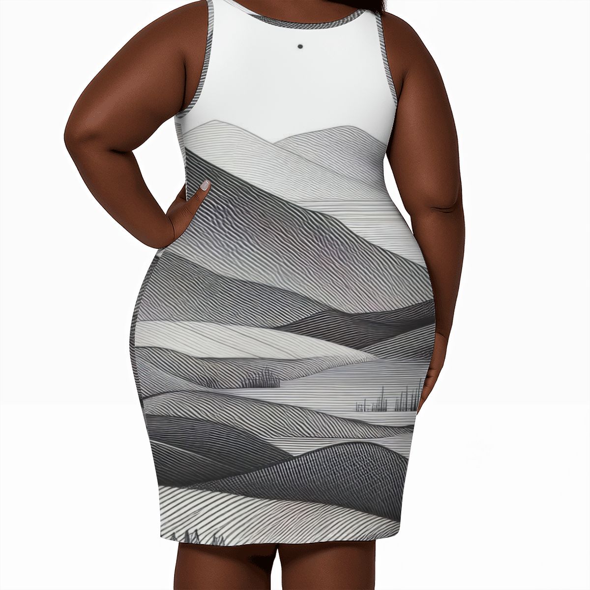 Women's Plus Size Sleeveless Dress - Gregg Acini Adoree Designs - Dress