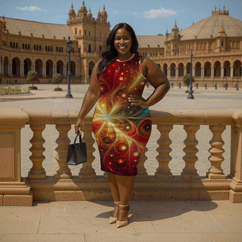 Women's Plus Size Sleeveless Dress - Gregg Acini Adoree Designs - Dress