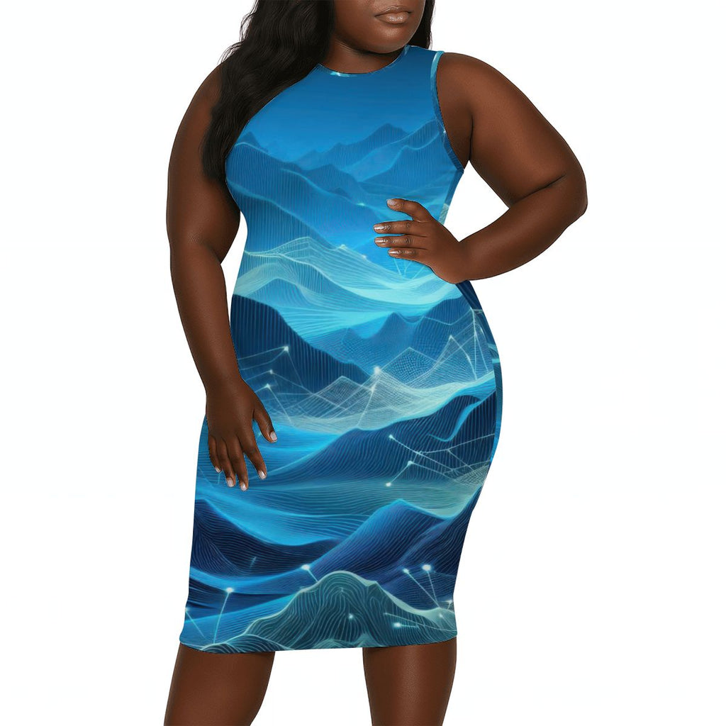 Women's Plus Size Sleeveless Dress - Gregg Acini Adoree Designs - Dress