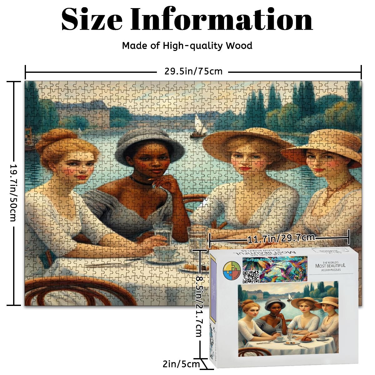 Wooden Jigsaw Puzzles 1000 pcs - Gregg Acini Adoree Designs - Jigsaw Puzzle