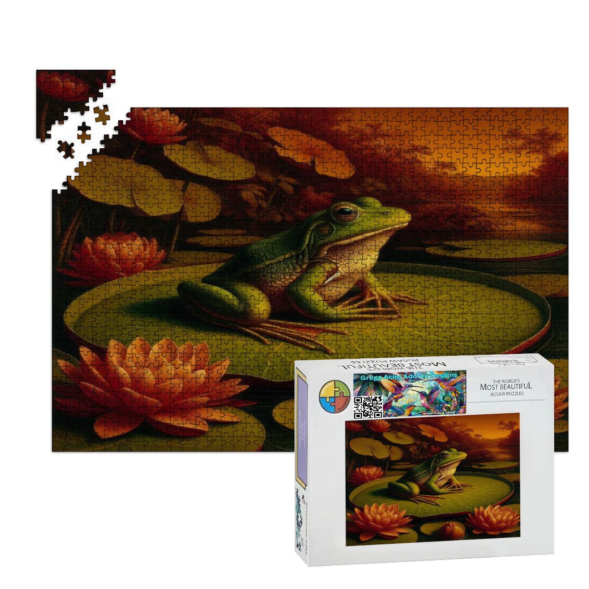 Wooden Jigsaw Puzzles 1000 pcs - Gregg Acini Adoree Designs - Jigsaw Puzzle