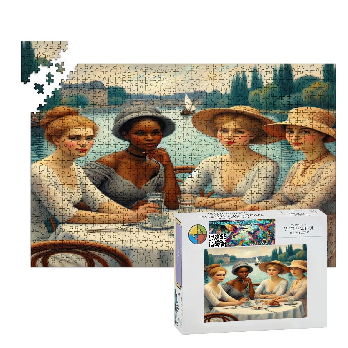 Wooden Jigsaw Puzzles 1000 pcs - Gregg Acini Adoree Designs - Jigsaw Puzzle