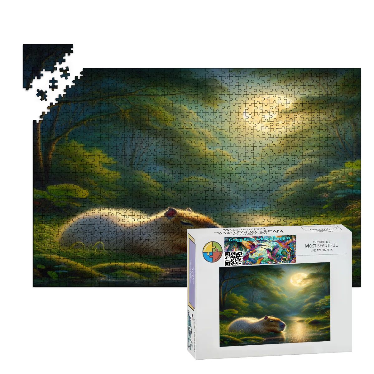 Wooden Jigsaw Puzzles 1000 pcs - Gregg Acini Adoree Designs - Jigsaw Puzzle