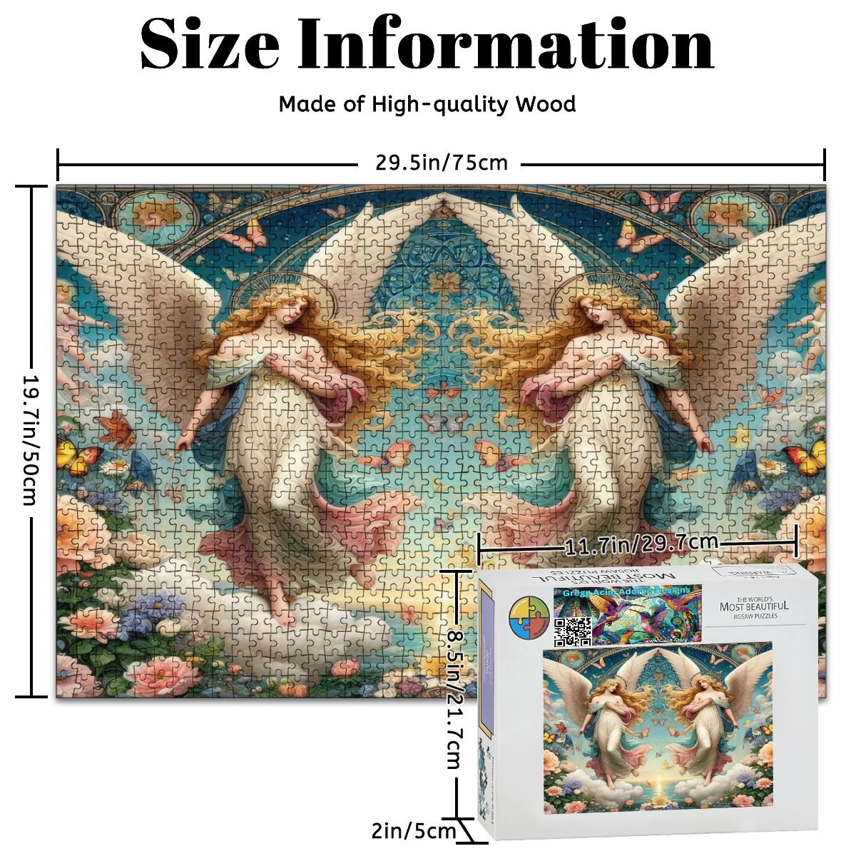 Wooden Jigsaw Puzzles 1000 pcs - Gregg Acini Adoree Designs - Jigsaw Puzzle