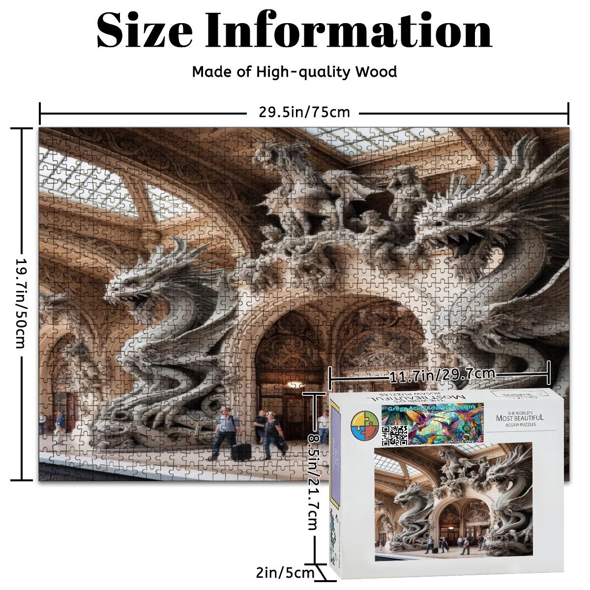 Wooden Jigsaw Puzzles 1000 pcs (Horizontal) - Gregg Acini Adoree Designs - Jigsaw Puzzle