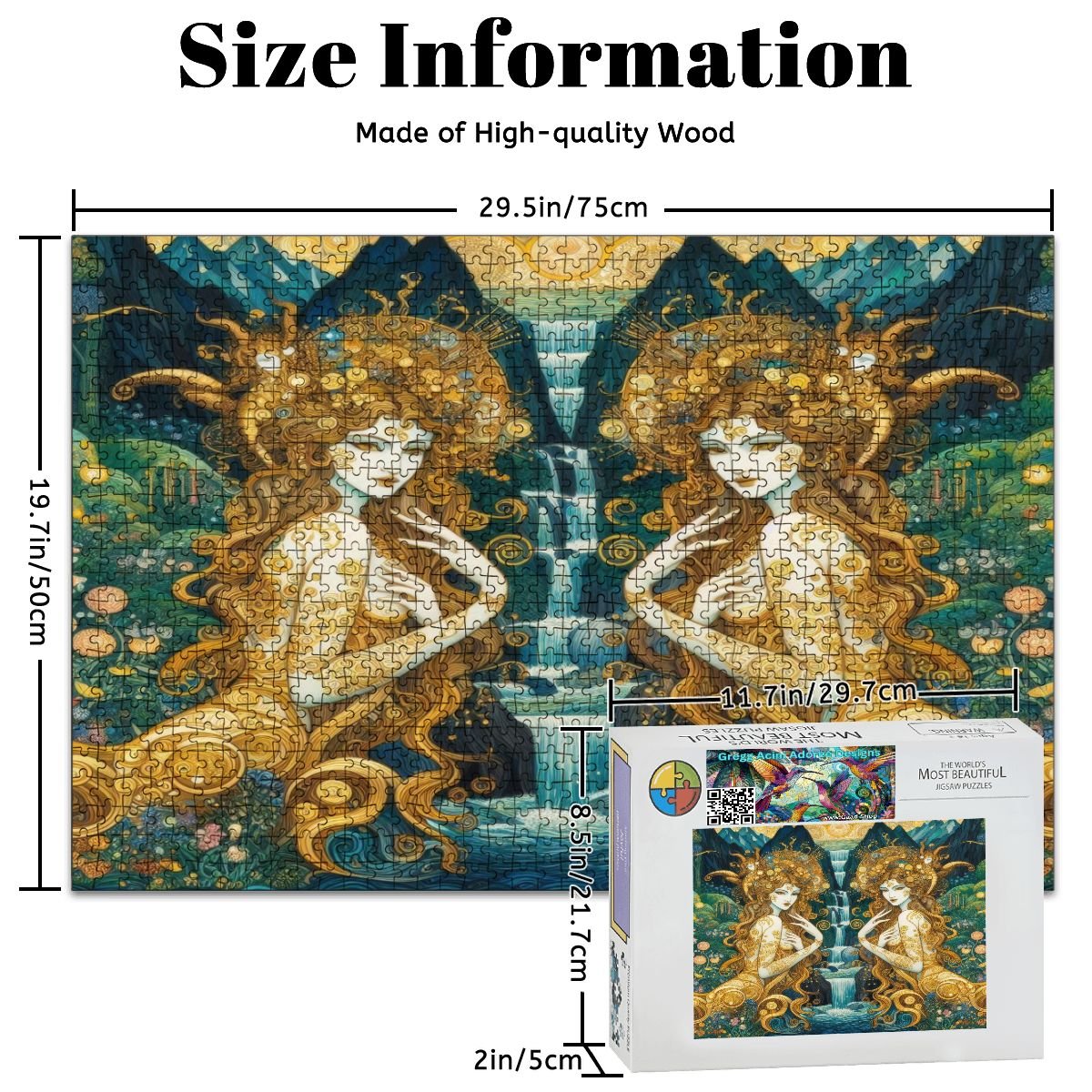 Wooden Jigsaw Puzzles 1000 pcs (Horizontal) - Gregg Acini Adoree Designs - Jigsaw Puzzle