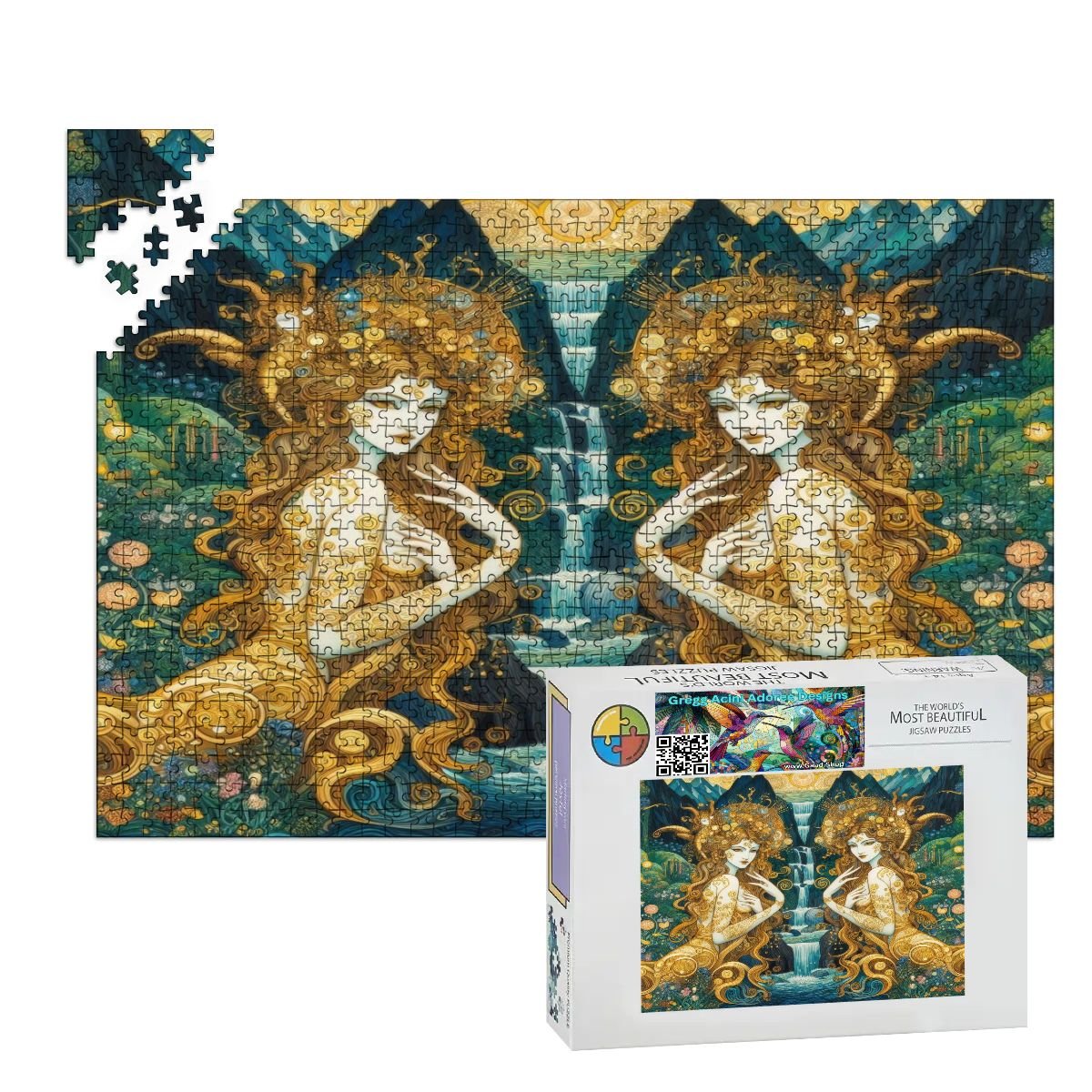 Wooden Jigsaw Puzzles 1000 pcs (Horizontal) - Gregg Acini Adoree Designs - Jigsaw Puzzle