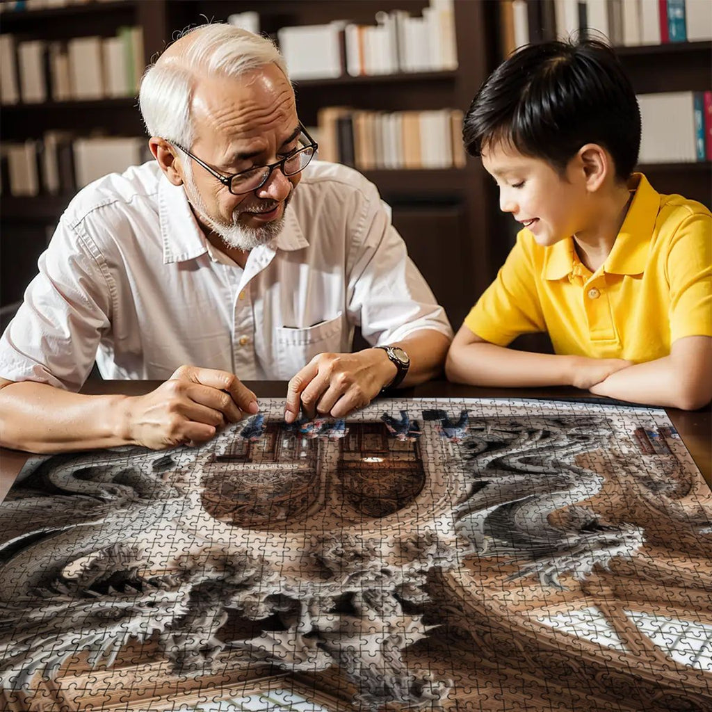 Wooden Jigsaw Puzzles 1000 pcs (Horizontal) - Gregg Acini Adoree Designs - Jigsaw Puzzle