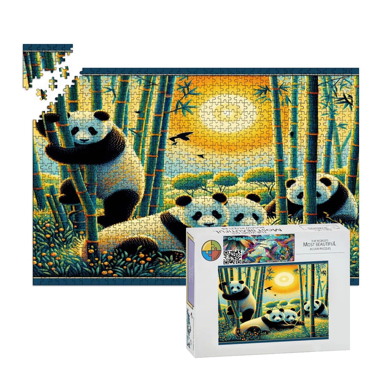 Wooden Jigsaw Puzzles 1000 pcs (Horizontal) - Gregg Acini Adoree Designs - Jigsaw Puzzle