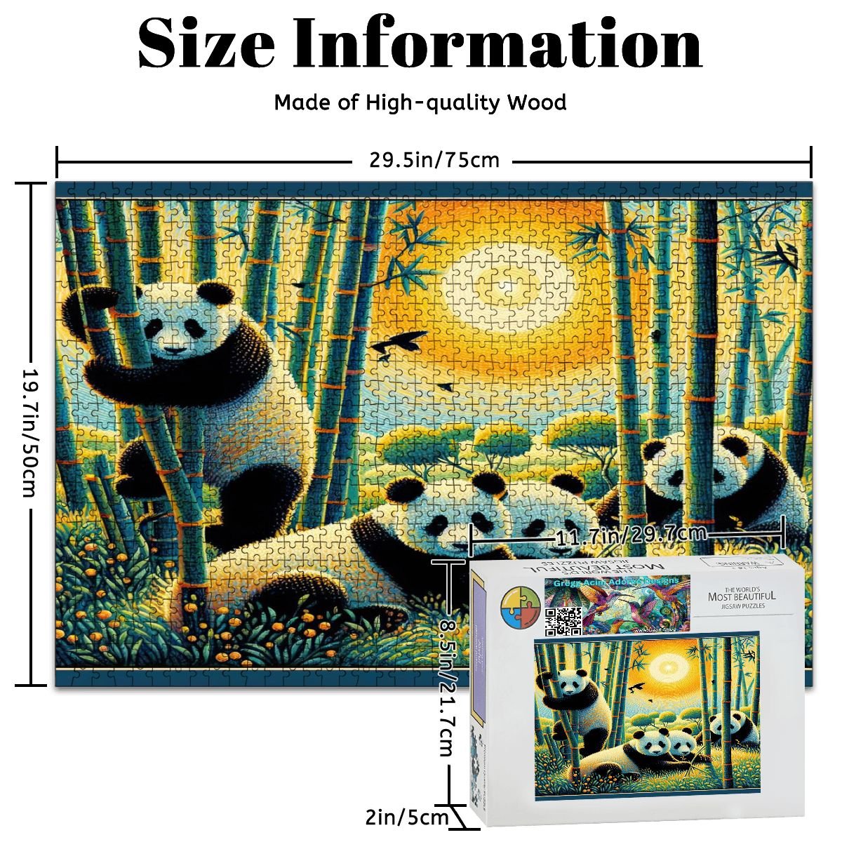 Wooden Jigsaw Puzzles 1000 pcs (Horizontal) - Gregg Acini Adoree Designs - Jigsaw Puzzle