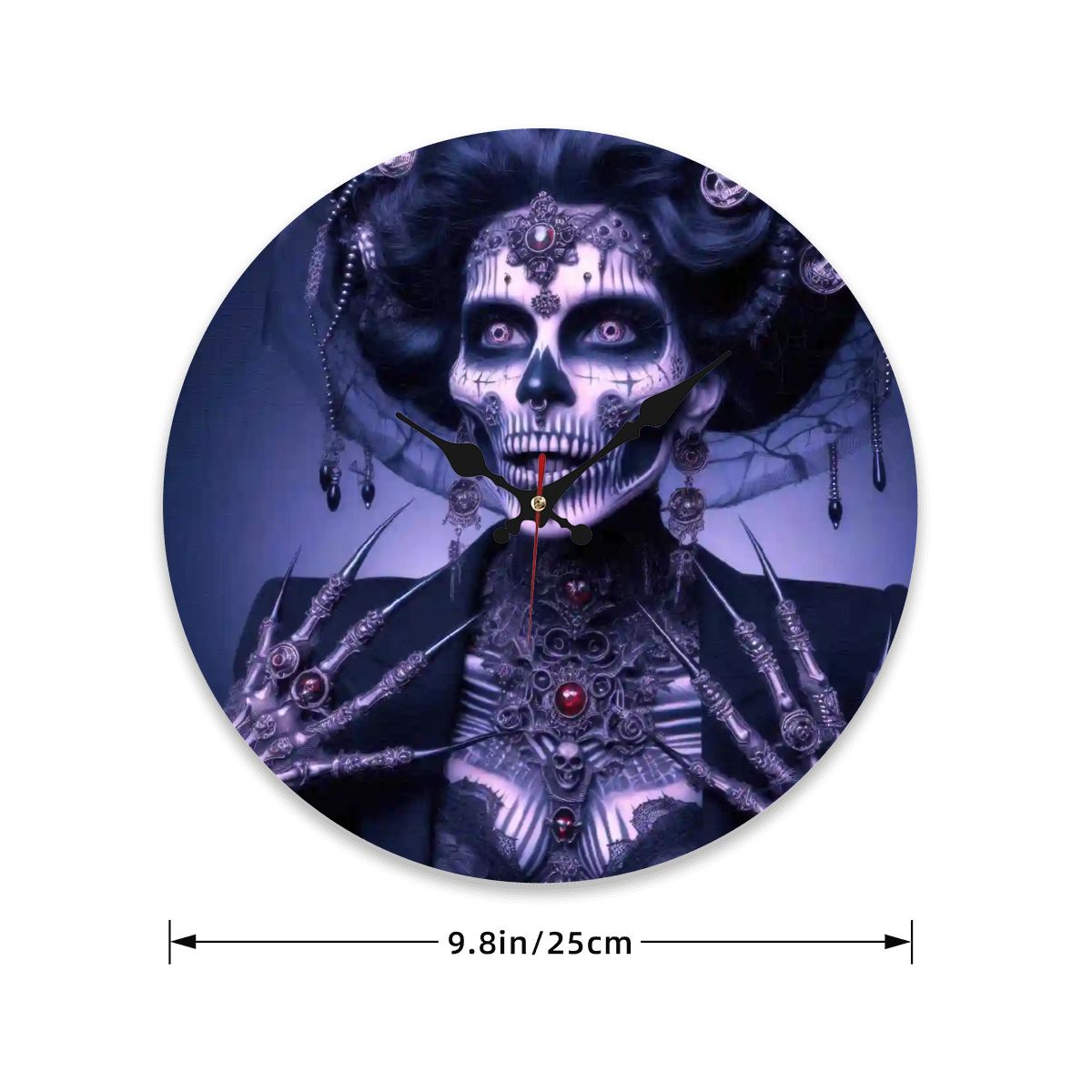 Wooden Round Wall Clock 9.8"x9.8" (Made in USA) - Gregg Acini Adoree Designs - Wall Clock