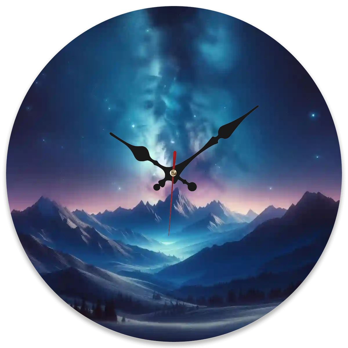 Wooden Round Wall Clock 9.8"x9.8" (Made in USA) - Gregg Acini Adoree Designs - Wall Clock