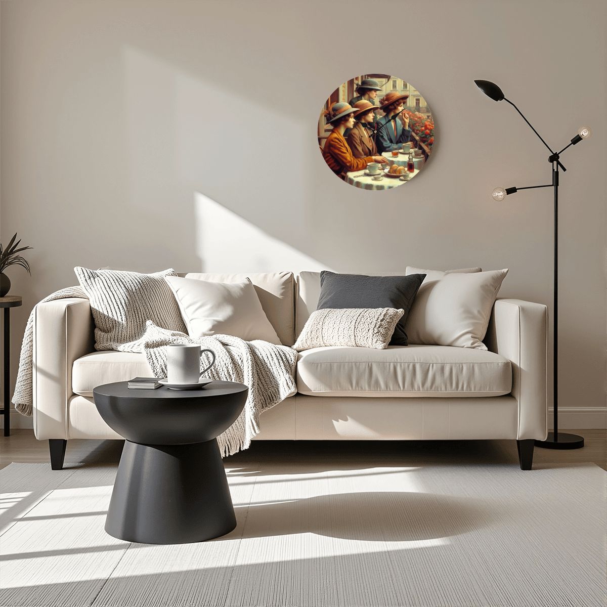 Wooden Round Wall Clock 9.8"x9.8" (Made in USA) - Gregg Acini Adoree Designs - Wall Clock