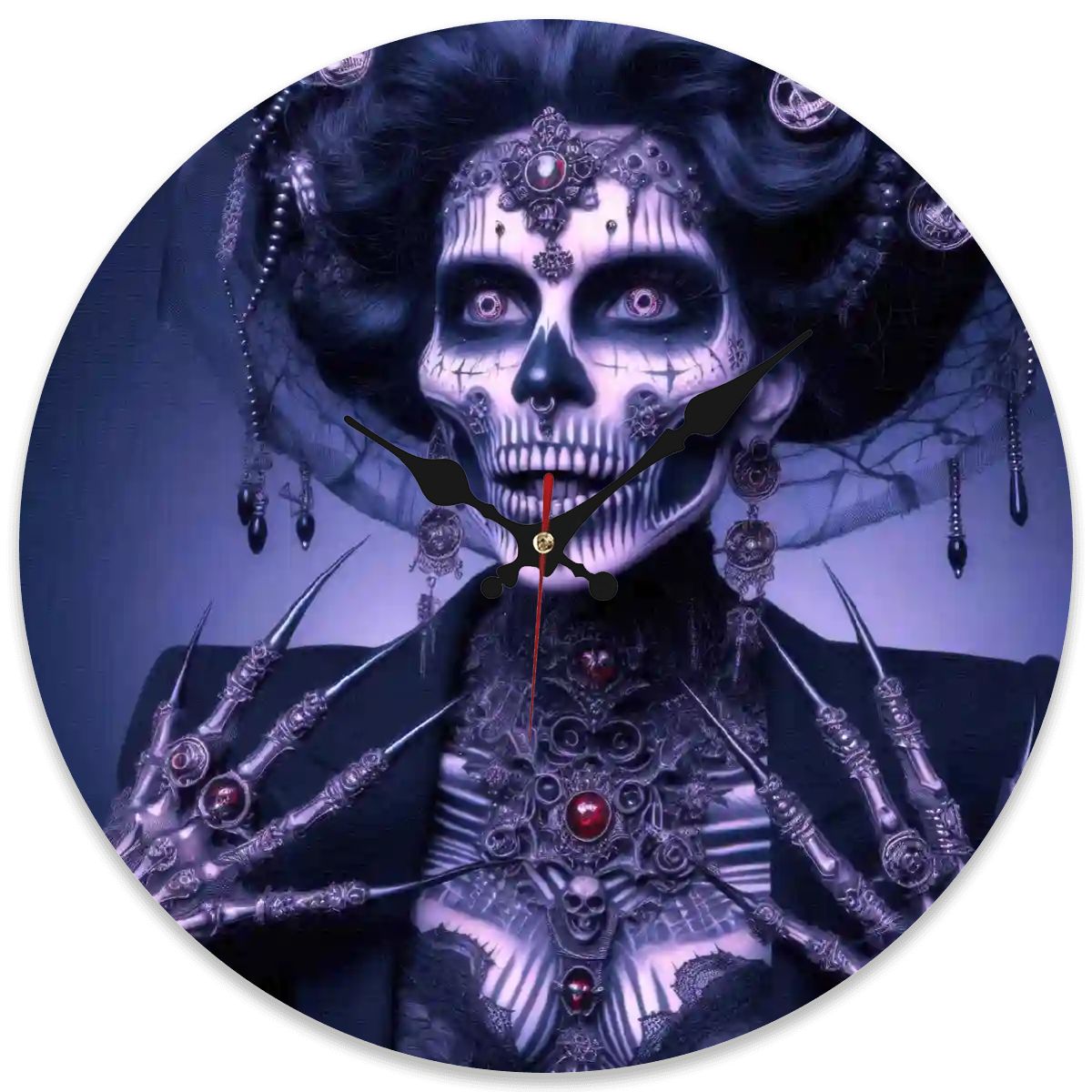 Wooden Round Wall Clock 9.8"x9.8" (Made in USA) - Gregg Acini Adoree Designs - Wall Clock