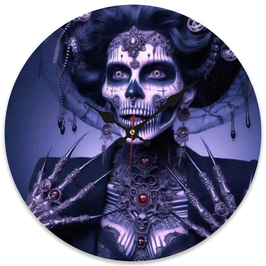 Wooden Round Wall Clock 9.8"x9.8" (Made in USA) - Gregg Acini Adoree Designs - Wall Clock