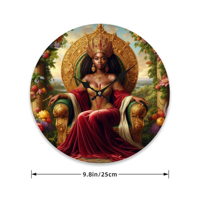 Wooden Round Wall Clock 9.8"x9.8" (Made in USA) - Gregg Acini Adoree Designs - Wall Clock