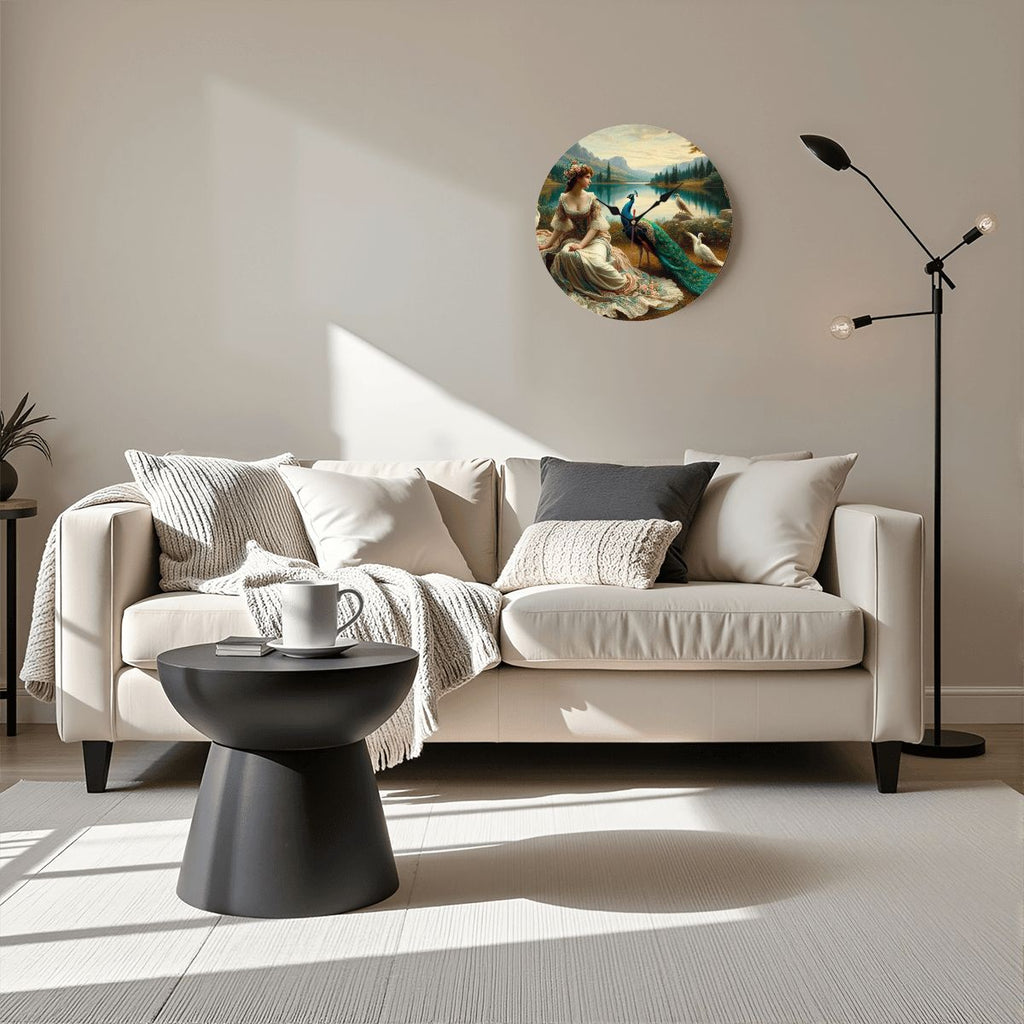 Wooden Round Wall Clock 9.8"x9.8" (Made in USA) - Gregg Acini Adoree Designs - Wall Clock