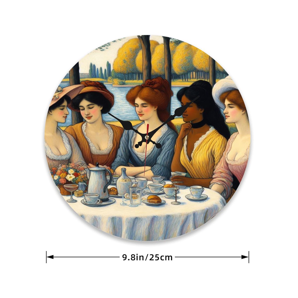 Wooden Round Wall Clock 9.8"x9.8" (Made in USA) - Gregg Acini Adoree Designs - Wall Clock