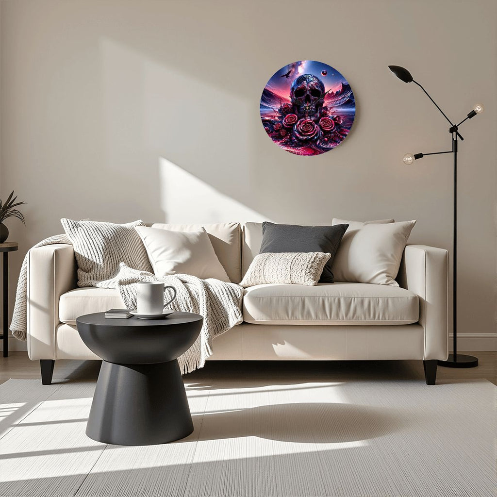 Wooden Round Wall Clock 9.8"x9.8" (Made in USA) - Gregg Acini Adoree Designs - Wall Clock