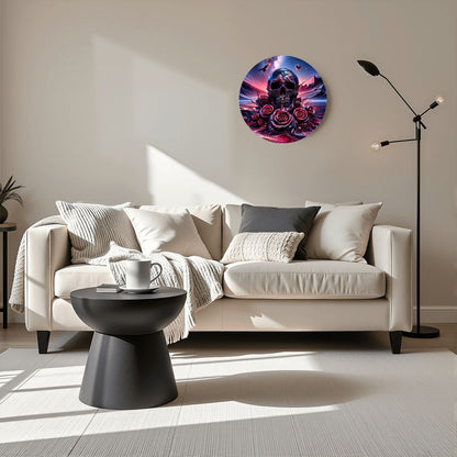 Wooden Round Wall Clock 9.8"x9.8" (Made in USA) - Gregg Acini Adoree Designs - Wall Clock