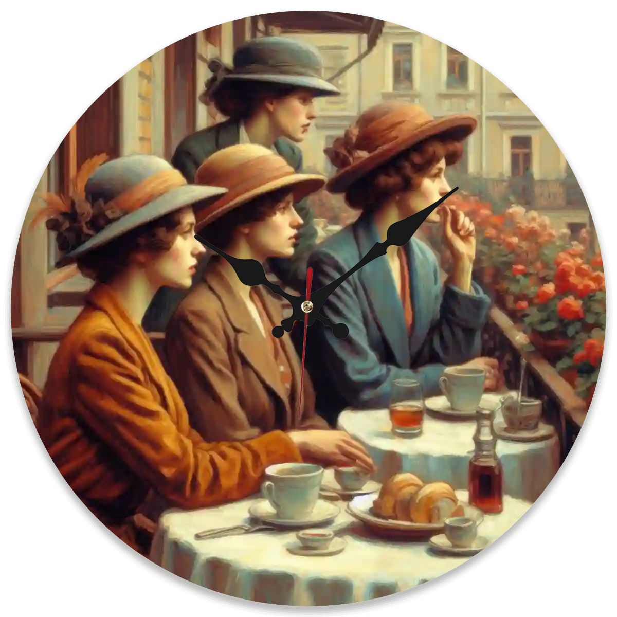 Wooden Round Wall Clock 9.8"x9.8" (Made in USA) - Gregg Acini Adoree Designs - Wall Clock