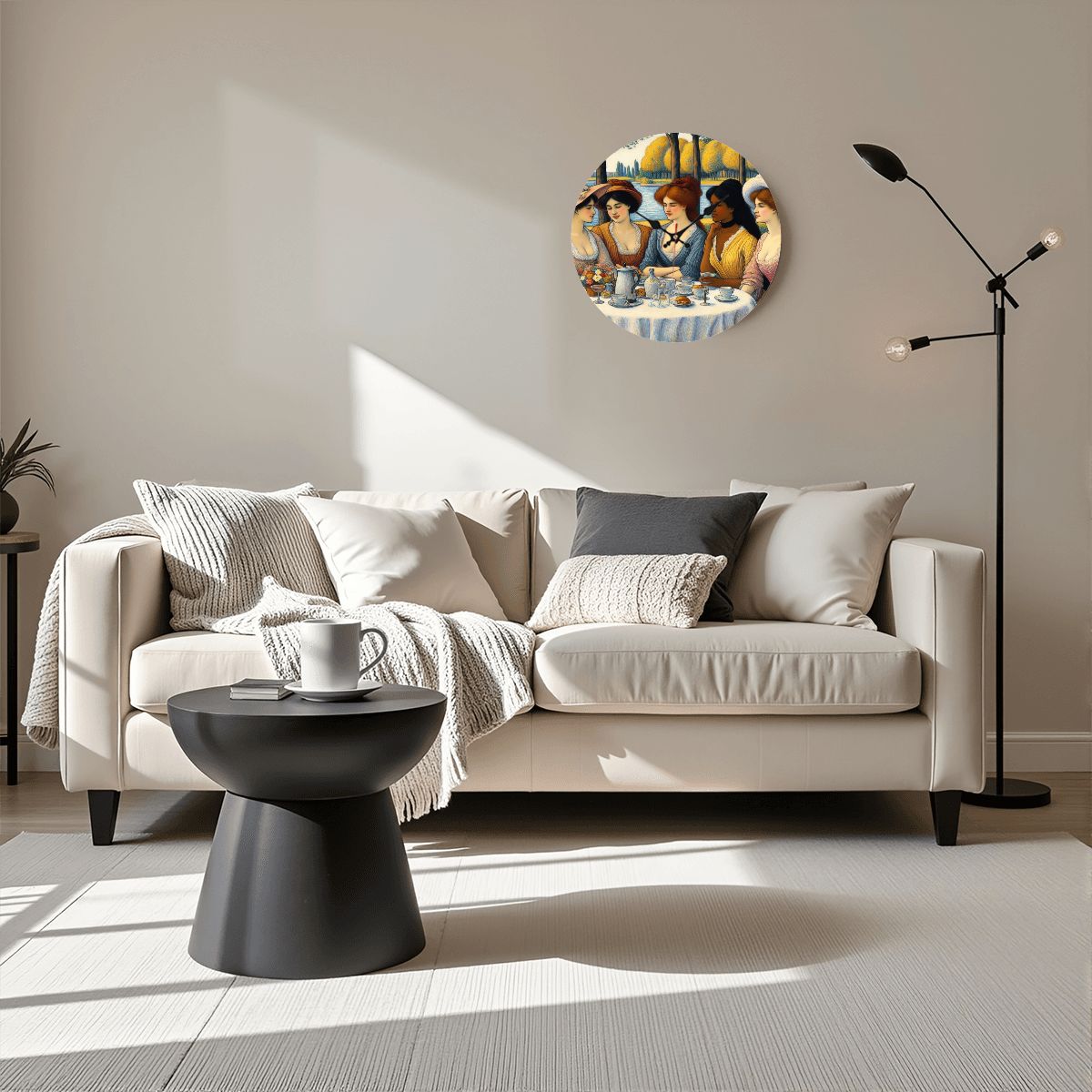 Wooden Round Wall Clock 9.8"x9.8" (Made in USA) - Gregg Acini Adoree Designs - Wall Clock