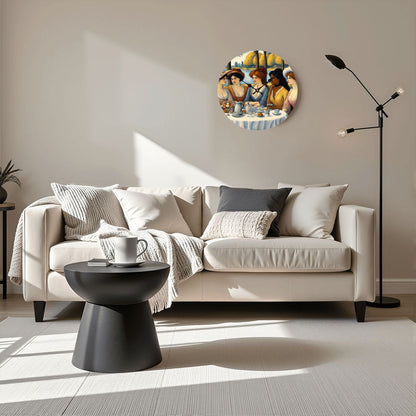 Wooden Round Wall Clock 9.8"x9.8" (Made in USA) - Gregg Acini Adoree Designs - Wall Clock