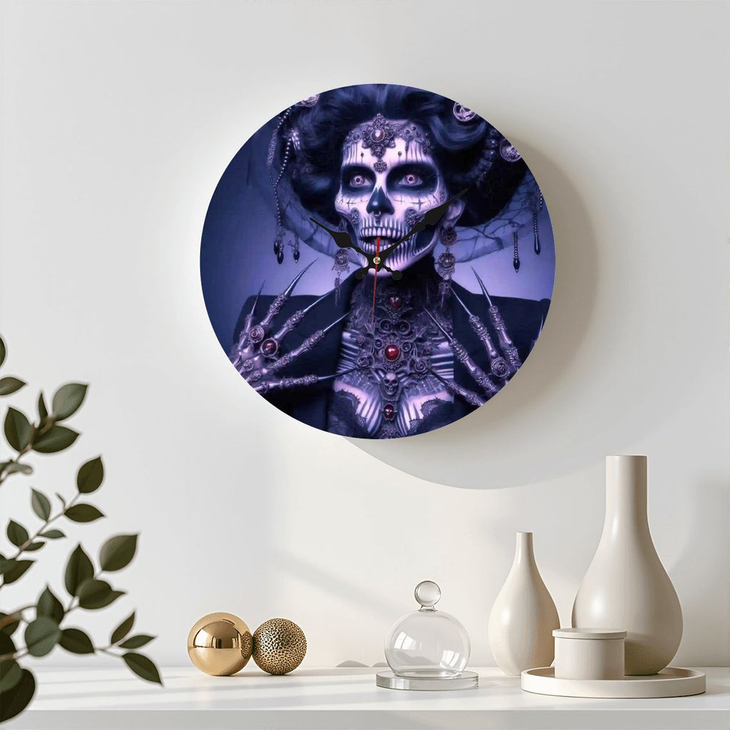 Wooden Round Wall Clock 9.8"x9.8" (Made in USA) - Gregg Acini Adoree Designs - Wall Clock