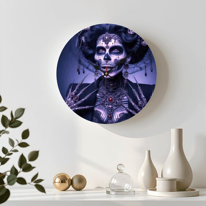 Wooden Round Wall Clock 9.8"x9.8" (Made in USA) - Gregg Acini Adoree Designs - Wall Clock