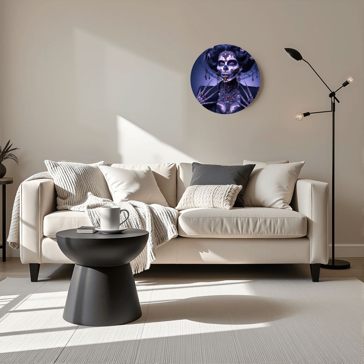 Wooden Round Wall Clock 9.8"x9.8" (Made in USA) - Gregg Acini Adoree Designs - Wall Clock