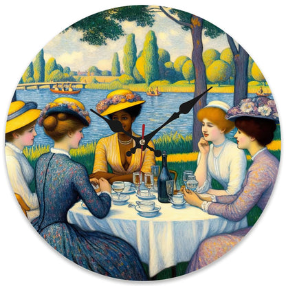 Wooden Round Wall Clock 9.8"x9.8" (Made in USA) - Gregg Acini Adoree Designs - Wall Clock